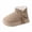 Khaki, variant on WAVSUF Women's Fleece Winter Boots Soft Sole Wide Width Anti Slip Winter Snow Flat Ankle Boots Brown 10