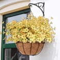 thumbnail image 3 of MAMOWEAR Artificial Flowers UV Resistant Fake Violet Flowers No Fade Faux Flowers for Indoor Outdoor Garden Porch Window Box Home Wedding Farmhouse Décor(Yellow, 12PCS), 3 of 8