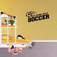 thumbnail image 1 of Empresal Eat Sleep Play Soccer Boy Lettering Vinyl Decor Sticker Room Sports Black 28"Hx13"W JP890, 1 of 5
