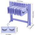 thumbnail image 2 of Acrylic Eyelash Display Holder With 10 Hangers False Lash Display Rack Try On Case Organizer Board for Women Retail Show Personal Exhibition Lilac Lilac, 2 of 9