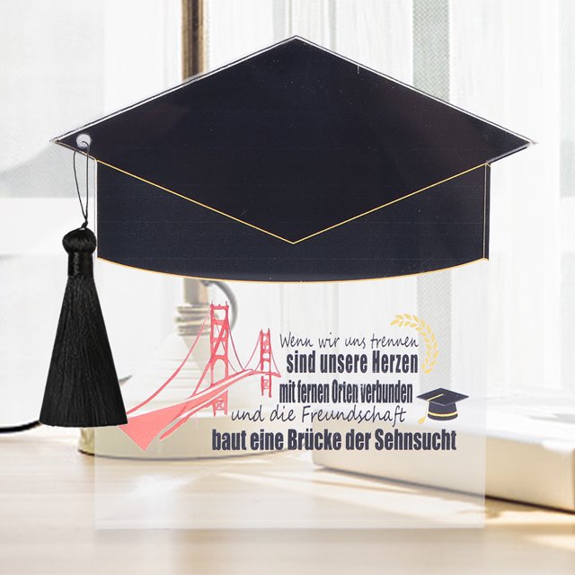 Adorno de mesa acrílico de temporada de graduación para novio hermano (Alemania)