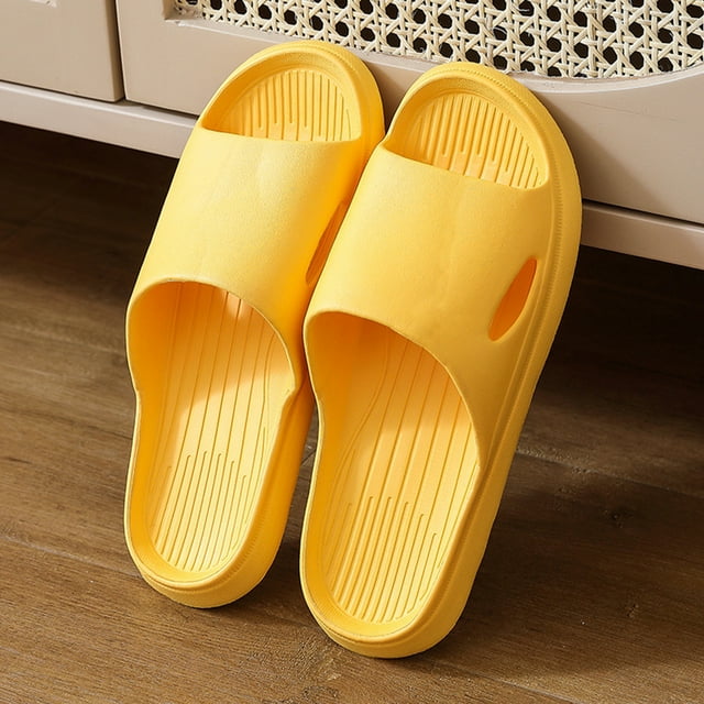 Slip-on Slippers Summer Unisex Non-Slip Bathroom Thicken Bottom Slippers