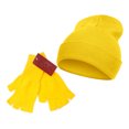 thumbnail image 1 of Top Headwear Long Beanie y juego de combo de guantes sin dedos, amarillo TOP HEADWEAR Beanie, 1 of 1