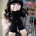 thumbnail image 3 of SPRING PARK Women's Winter Casual Fashion Knitted Arm Fingerless Long Mitten Wrist Elastic Warm Gloves, 3 of 4