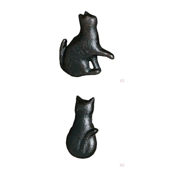 4pcs Style Cat Cabinet Knob Metal Animal Shaped handle for door Pull D C