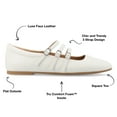 thumbnail image 3 of Journee Collection Womens Darlin Tru Comfort Foam Multi Strap Square Toe Flats, 3 of 7