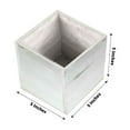 thumbnail image 3 of Efavormart 2 Pack | 5x5'' Whitewash Wood Planter Boxes With Plastic Liner DIY Square Wood Boxes For Party Decoration, 3 of 11