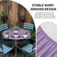thumbnail image 2 of Round Fitted Tablecloth with Elastic Edge, Mardi Gras Cartoon Cute Dwarfs Fitted Table Cloth for Round Tables, Purple Waterproof Tablecloth for Outdoor Picnic Party 45-54in, 2 of 9