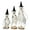White(Black Hat), variant on Wooden Ghost Halloween Decorations Indoor, Set of 3 Sizes Rustic Shelf Sitters with Fabric Ghost Figures, Halloween Table Home Decor for Tiered Tray, Mantel, Halloween Party Supplies