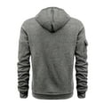 thumbnail image 3 of Fgnfyis Men's Hoodies & Sweatshirts Stylish Winter Hooded Sweatshirt Solid Long Sleeve Jacquard Fabric with Pocket for Casual Wear Mens Sweatshirts Grey XXL, 3 of 3
