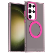 ELEHOLD Case for Samsung Galaxy S23 Magnetic Shockproof Case Slim Matte Transparent Rugged Cover, Skin Friendy Feel, Compatibel with MagSafe, Rose