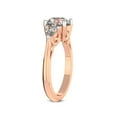 thumbnail image 4 of 2 Carat IGI Certified Oval Shape Lab Grown Diamond Engagement Ring | 14K Rose Gold | Leona Three stone Side Pear Shape Lab Diamond Ring | FG-VS1-VS2 Quality Friendly Diamonds, 4 of 5
