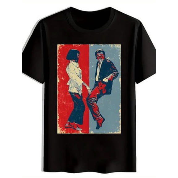 Velto Men'S Casual Short Sleeve T-Shirt with "Low-Cut Novel" Graphic Print - Black, Po All Size S-5XL