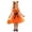 Z46-Orange, variant on YUEHUA Toddler Halloween Princess Fancy Dress, Sparkle Organza with Bow Accent, Beautiful Ruffled Hem Holiday Party Outfit for Girls 5-8Y