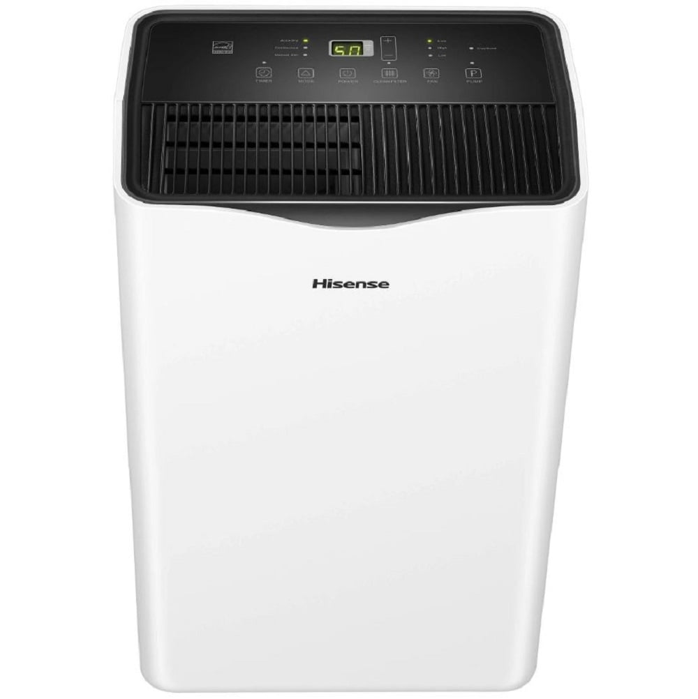 Restored Good Hisense Energy Star 50 Pint 3-Speed Dehumidifier, 4500 sq ft, 3 Speeds (Lo, Hi, Auto), Noise 48 dB - DH5023KP (Refurbished)