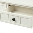 thumbnail image 3 of MODERNLUXE Narrow Console Table,Solid Wood Entryway Table Sofa Behind Couch Table with 2 Drawers and Bottom Shelf for Living Room,Ivory, 3 of 8