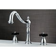 thumbnail image 3 of Kingston Brass EV4318K34  Clearwater Black China Vessel Bathroom Sink with Overflow Hole & 3 Faucet Holes, 3 of 5