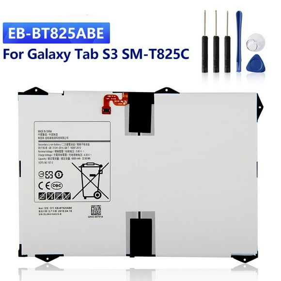 Replacement Battery with Tools for Samsung Tablet Tab S3 9.7" , T820 T825, EB-BT825ABE EB-BT825ABA