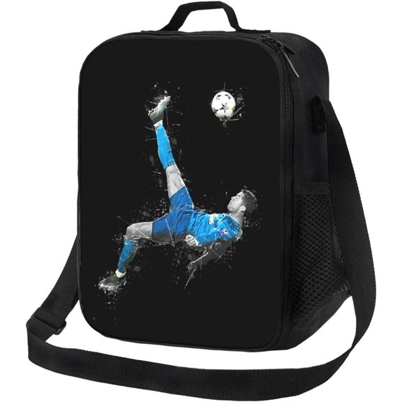 Lunch Bag #7 Cristiano Ronaldo Football Fans Meal Bag Insulated Waterproof Reusable Lunch Box Ice Packs For Lunch