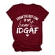 thumbnail image 2 of Gibobby Playera de Verano para Mujer Cuello O Mangas Camisa suelta T Casual Tops cortos Impresión Blusa mujer Blusa mujer(Vino,M), 2 of 5