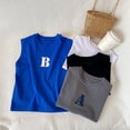 thumbnail image 5 of Gibobby Playeras Deportivas Camiseta sin mangas con letras informales holgadas para niños pequeños, bebés, niños y niñas, Top Cool(Azul, 7-8 Años), 5 of 5
