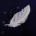 thumbnail image 5 of (Plata) Broche de plumas retro Broche decorativo Broche de plumas para mujer Broche para decorar ropa y accesorios, para la vida diaria, vacaciones, bodas, 5 of 5