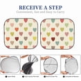 thumbnail image 6 of Fotbe Heart Polka Dot 2-Piece Car Windshield Sun Shade | Sun Blocker for Car Windshield | Foldable Automotive Interior Accessories for Sun Protection-Medium, 6 of 7