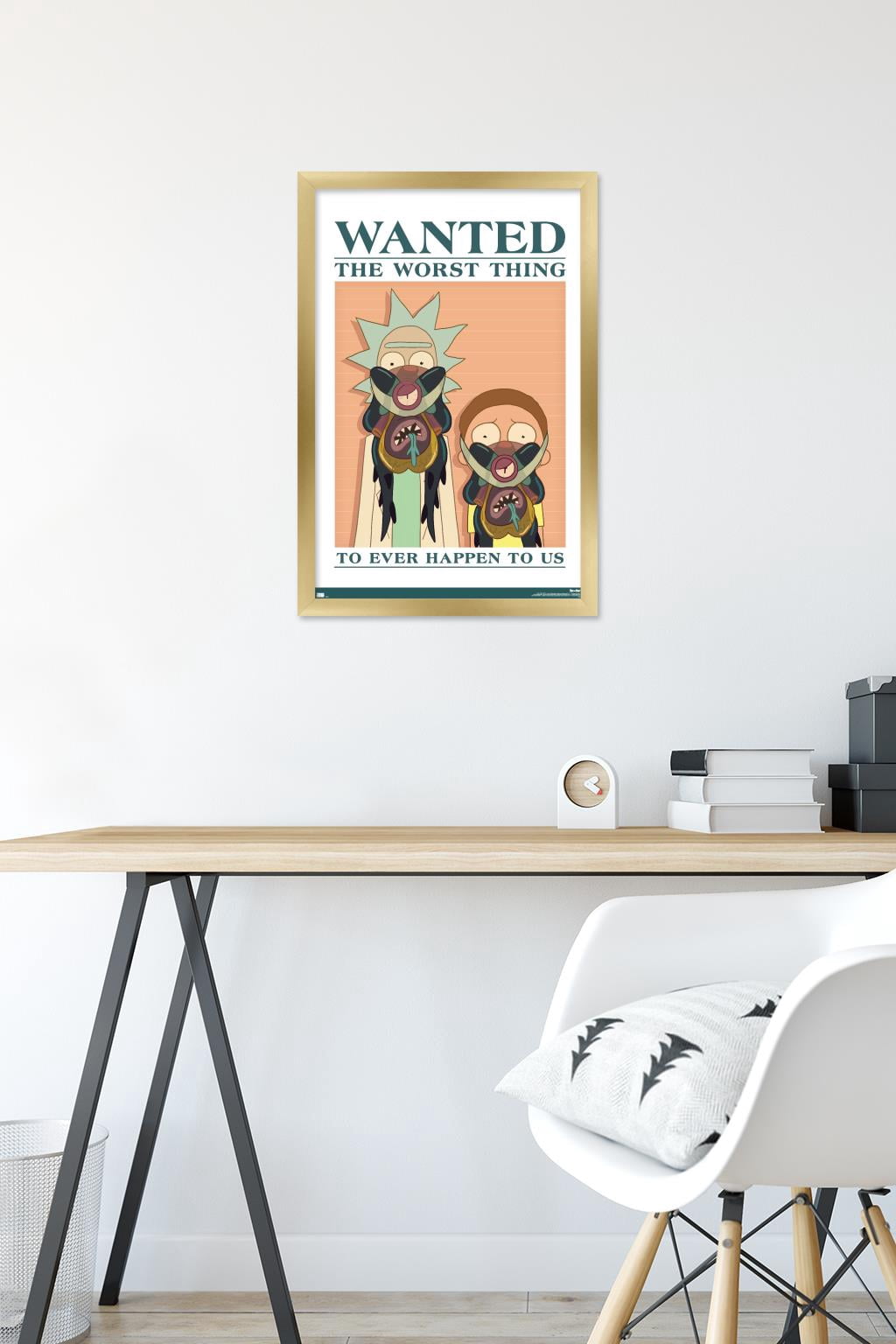 Rick And Morty - Wanted Wall Poster, 14.725" x 22.375", Framed