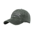 thumbnail image 2 of Unisex Vintage Baseball Cap Adjustable Washed Cotton Embroidery New York Low Profile Dad Hat Green, 2 of 3