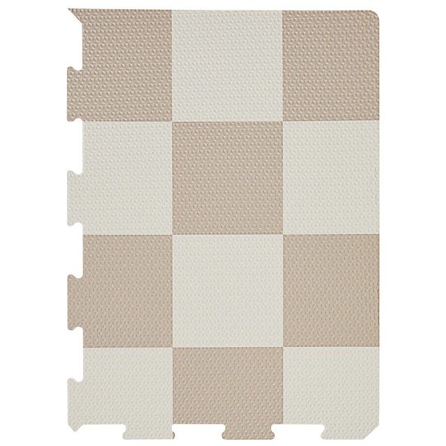 3 Sprouts Baby & Kids EVA Foam Puzzle Mat - Checkerboard Beige