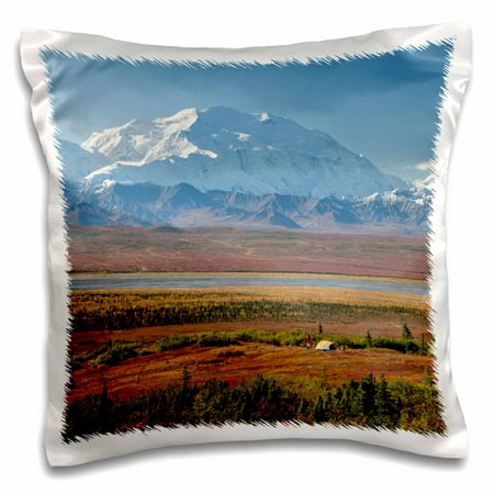 3dRose Camp, Mt McKinley, Denali National Park, Alaska, USA - US02 HRO0691 - Hugh Rose - Pillow Case, 16 by