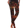 thumbnail image 5 of Women's Wide Leg Pants Print Harem Trousers Slip On Trousers Boho Beach Trousers Lightweight Casual Loose Trousers With Pockets Stretch Dress Casual Flowy Palazzo Pants Women, 5 of 7