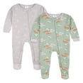 thumbnail image 1 of Pyjama en Coton Ajusté à Pieds pour Bébé et Fillette, Lot de 2, 1 of 7