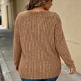thumbnail image 6 of cocolona Womens Plus Size Sweaters Oversized Crew Neck Long Sleeve Ribbed Shirts Casual Fall LightWeight Tops, 6 of 7