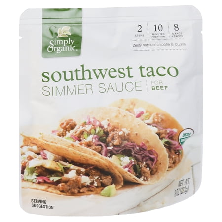 Simply Organic Southwest Taco Simmer Sauce サウスウエスト タコ 8oz(227g) オーガニック ビーガン 有機 海外 アメリカ 有名ブランド 米国 お取り寄せ