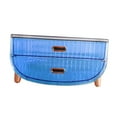 thumbnail image 2 of Estuche organizador de maquillaje de 2 niveles para baño, caja de almacenamiento de mesa, soporte para pintalabios Azul, 2 of 9