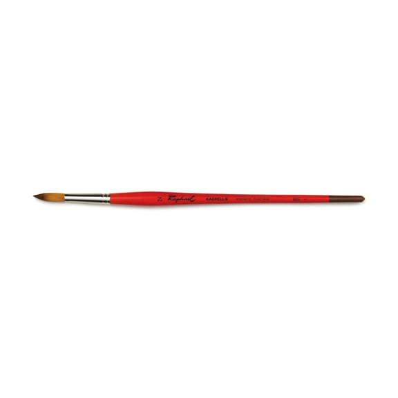 Raphael Kaerell Long Handle Oil & Acrylic Brush, Round, Size 24
