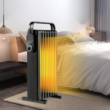 

1500W Electric Space Heater Oil Filled Radiator Heater with Foldable Rack