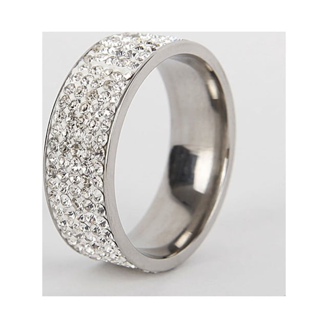 Anillos para mujer, regalos para mujer, moda femenina, color acero inoxidable, anillo geométrico, joyería, anillo, talla 5-12, anillo para mujer