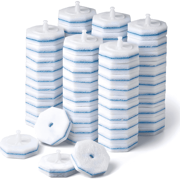 Chiikxson Disposable Toilet Wand Refill Heads Compatible with Clorox Toilet Wand, Foaming Scrub Pads, 60 Count