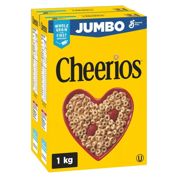 Original Cheerios Breakfast Cereal, Jumbo Size, Whole Grains, 500