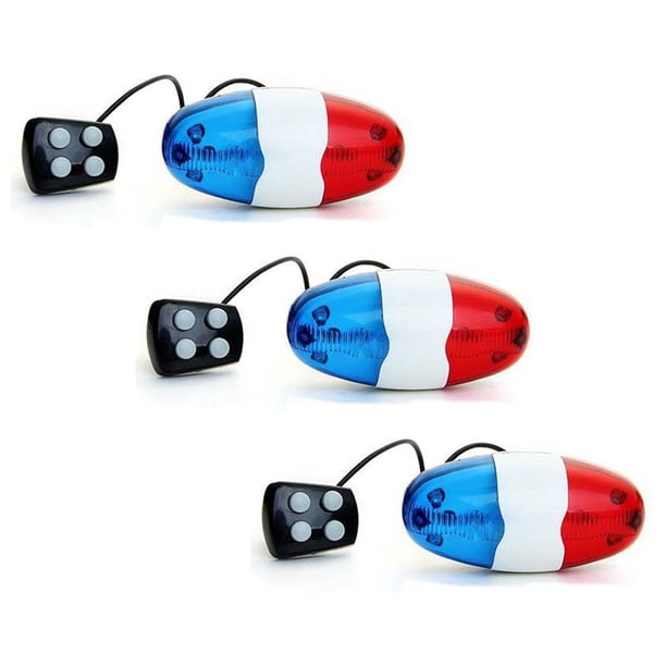 3X Bicycle Bell 6 LED 4 Tono de Bocina Luz LED Sirena Electronica de Bicicletas Campanas para Ninos Accesorios de Bicicletas