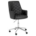 thumbnail image 1 of Sunpan Chase 17-21" Transitional Faux Leather Office Chair in Black, 1 of 7