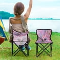 thumbnail image 5 of 600D Oxford Camping Chair Portable Foldable Chair Supports 220 lbs for Picnic, Fishing, Backpacking Beautiful Pink Hummingbird, 5 of 8