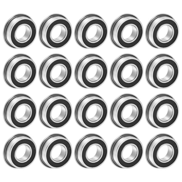 Unique Bargains F688-2RS Roulement à Billes à Bride 8x16x5 mm à Double Étanchéité en Acier Chromé, 20 Paquets
