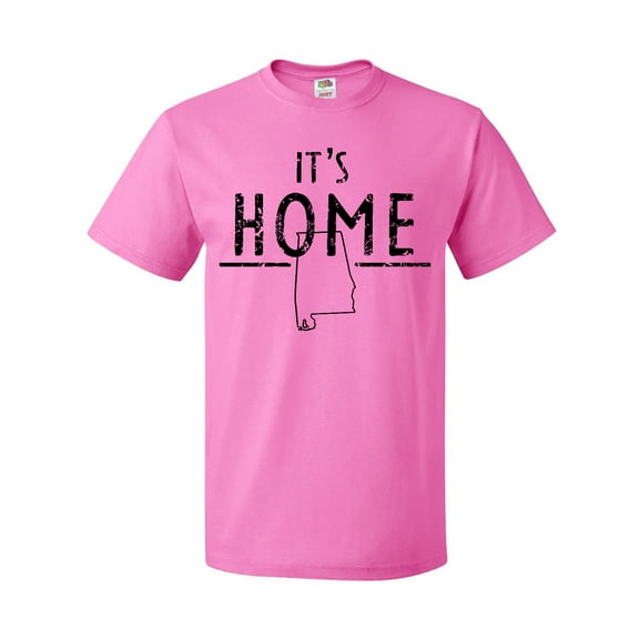 Inktastic It's Home- Alabama State Outline Distressed Text T-Shirt