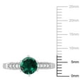thumbnail image 2 of Everly Women's Created Emerald 10K White Gold Engagement Ring, 2 of 8