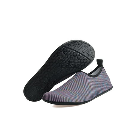 

Ritualay Women Men Swim Shoe Surfing Aqua Socks Barefoot Water Shoes Comfort Breathable Flats Yoga Boating Quick Dry Sock Sneaker Blue Yellow 5-5.5