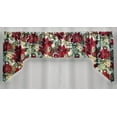 thumbnail image 1 of Christmas Poinsettia Swag Panels by Penny's Needful Things (Set of 2) 24 Inch Long Swag Panels UNLINED, 1 of 2