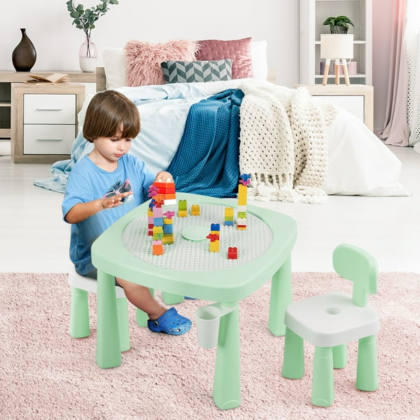 Ensemble Table de Jeu Enfant Multifonctionnelle avec 2 Chaises